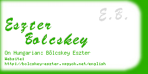 eszter bolcskey business card